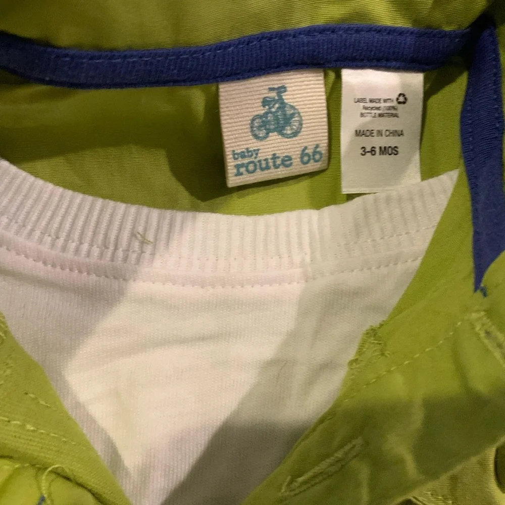 Baby‎ Boys Route 66  Button Short Sleeve Shirt Top Beach Patrol New Size 3-6 MO